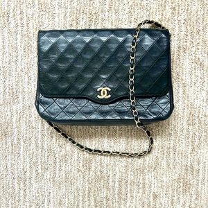 Chanel Lambskin Single Flap Series 0 Vintage Shoulder Bag Gold HW, Dustbag, COA